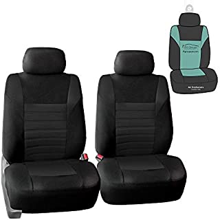 FH Group FB068102 Premium 3D Air Mesh Seat Covers (Black) Front Set with Gift - Universal Fit for Cars, Trucks & SUVs