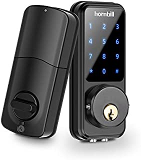 [2021 Newest] Smart Door Lock with Keypad, Keyless Entry Home with Your Smartphone, Bluetooth Digital Smart Deadbolt Door Lock Work with APP Control, Code and eKey, Auto Lock for Home Hotel Apartment