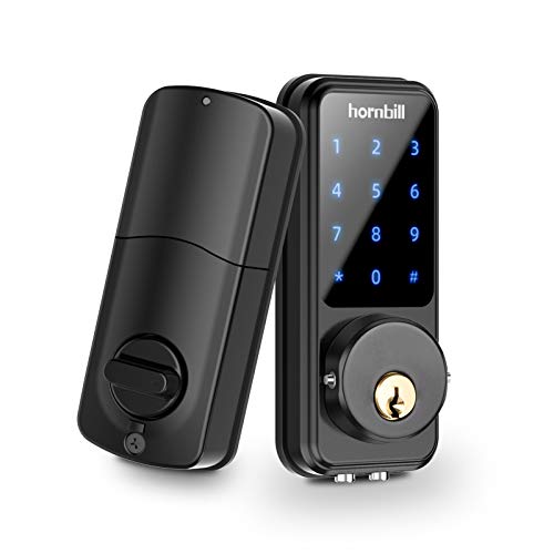 [2021 Newest] Smart Door Lock with Keypad, Keyless Entry Home with Your Smartphone, Bluetooth Digital Smart Deadbolt Door Lock Works with APP Control, Code and eKey, Auto Lock for Home Hotel Apartment