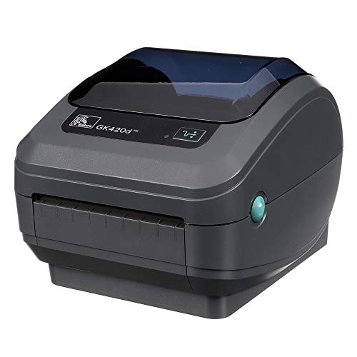 Zebra - GK420d Direct Thermal Desktop Printer for labels, Receipts, Barcodes, Tags, and Wrist Bands - Print Width of 4 in - USB, Serial, and Parallel Port Connectivity - GK42-202510-000