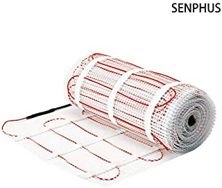 SENPHUS 120V Underfloor Radiant Heating Mat Dual Core Electric Cables System Warm In Tiles 40sqft