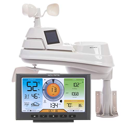 AcuRite 01540M 5-in-1 Weather Station with Wi-Fi Connection to Weather Underground,Black