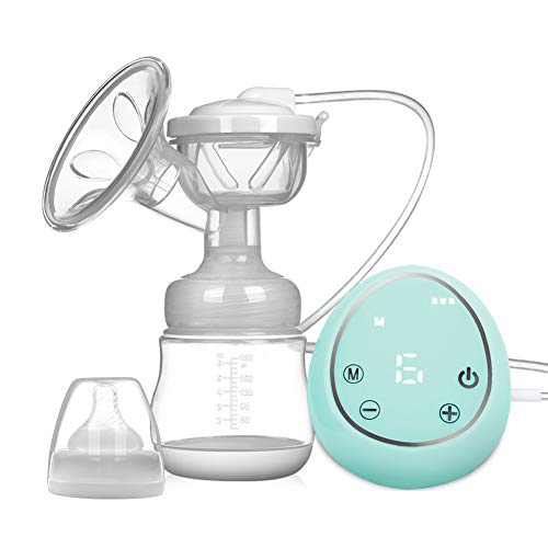 Electric Breast Pump, Hospital Grade Pain Free Breast Pump Rechargeable 3 Modes 9 Strong Suction Levels Breast Feeding Pump Great Massage Mode for Mom's Comfort (Green)