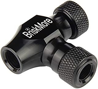 BriskMore Black CO2 inflators for Bikes Tire, Presta and Schrader Valve Compatible, Bike Tire Pump for Snow Mountain Biking and Road Bicycles, Insulated Sleeve, CO2 Bike Cartridge NOT Included