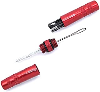 KOM Cycling Tubeless Tire Repair Kit for Bikes  8 Colors! Fixes Mountain Bike and Road Bicycle Tire Punctures  Includes Tire Repair Fork and Reamer, 8 Bacon Strips. Tubeless Repair Made Easy (Red)