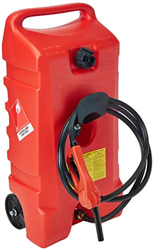 DuraMax Flo n' Go LE Fluid Transfer Pump and 14-Gallon Rolling Gas Can