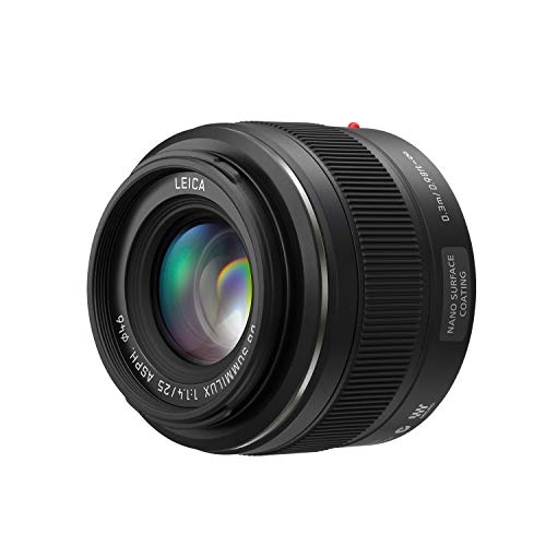 PANASONIC LUMIX G Leica DG SUMMILUX Lens, 25mm, F1.4 ASPH, Mirrorless Micro Four Thirds, H-X025 (USA Black)