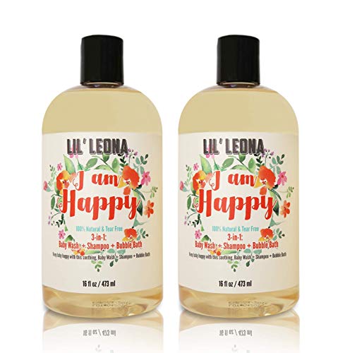 3-in-1 Baby Shampoo Bubble Bath and Body Wash - 16 oz (2 pack)- By Lil Leona