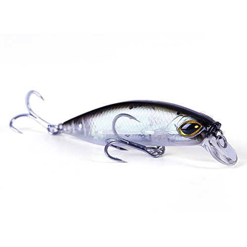 FAIGAFAIVA Xd4x-mj Fishing Lures Versatility Minnow for Bass Trout Silver UV