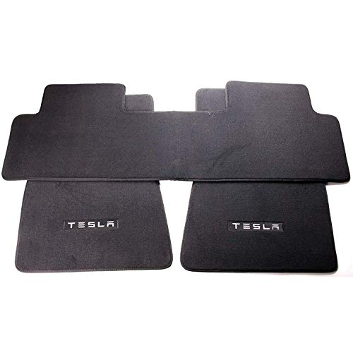 Premium 3-Piece Floor Mats for Tesla Model 3 with Heavy Duty Black Plush Quality Carpet