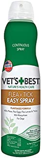 Vet's Best Flea & Tick Easy Spray | Flea Treatment for Home | Flea Killer with Certified Natural Oils | 6.3 oz