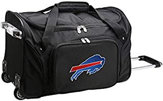 Denco NFL Buffalo Bills Wheeled Duffel Bag, Black, 22 x 12 x 5.5 (NFBBL401)