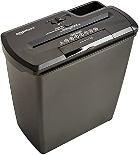 AmazonBasics 8-Sheet Strip-Cut Paper, CD and Credit Card Home Office Shredder