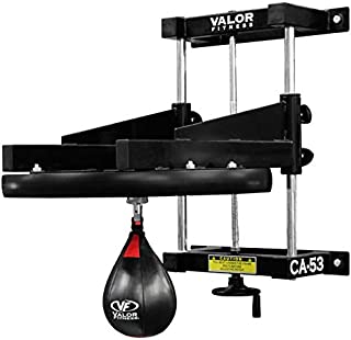 Valor Fitness CA-53 Adjustable 2 Boxing Speed Bag Platform with Wheel Crank for Easy Adjustment, Speed Bag Included