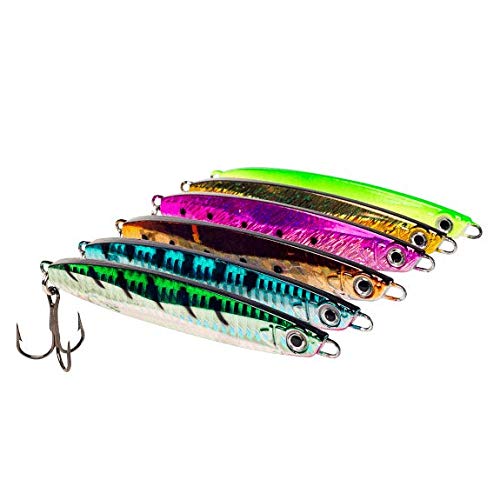 Surface Cast Jigs Crankbait Speed Jerkbait Ocean Irons | Choice of MUSTAD Carbon Steel Treble Hooks or OWNER 3X J-Hooks | OWNER Rings | 9 Colors & 4 Weights | Pro Preferred | Tournament Grade Lures