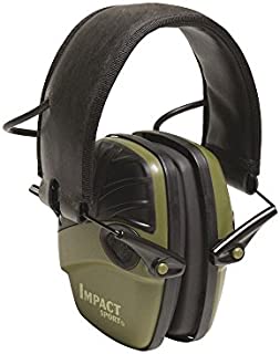 Howard Leight by Honeywell Impact Sport Sound Amplification Electronic Shooting Earmuff, Classic Green (R-01526)