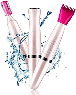 Women's Bikini Trimmer 3in1 Painless Multi Grooming Kit Cordless Wet and Dry Shaver Electric Razor Women's Facial Hair Removal Bikini Trimmer Ladies Eyebrow Body Hair Removal Shaver friends merchandis