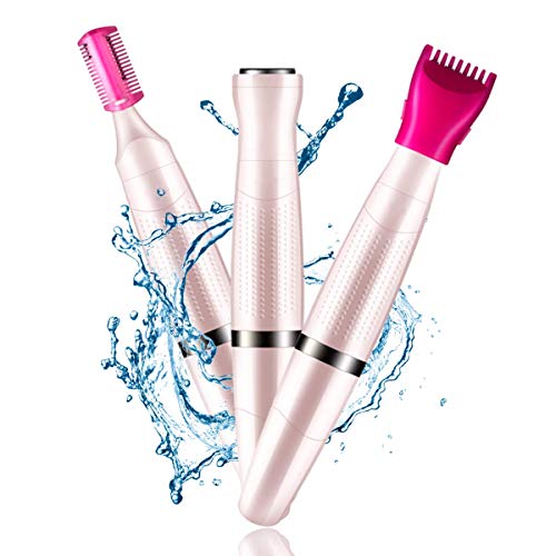 Women's Bikini Trimmer 3in1 Painless Multi Grooming Kit Cordless Wet and Dry Shaver Electric Razor Women's Facial Hair Removal Bikini Trimmer Ladies Eyebrow Body Hair Removal Shaver friends merchandis