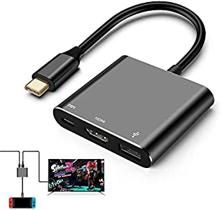 HDMI USB C Hub Adapter for Nintendo Switch, 4k Type C HDMI Dock Cable for Nintendo Switch,Compatible with MacBook Pro Samsung Galaxy S8 Plus,Google Pixel