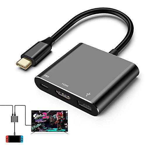 HDMI USB C Hub Adapter for Nintendo Switch, 4k Type C HDMI Dock Cable for Nintendo Switch,Compatible with MacBook Pro Samsung Galaxy S8 Plus,Google Pixel