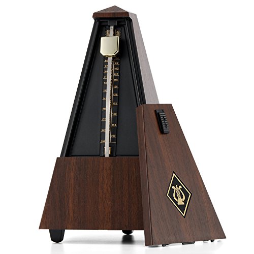 Donner Mechanical Metronome, DPM-1 Wood Toned Metronome Plastic Material For Piano Guitar Ukulele Drum Violin Cello Trumpet Musical Instruments