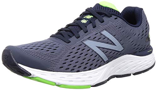 New Balance Men's 680 V6 Cushioning Running Shoe, Pigment/RGB Green, 8.5 X-Wide