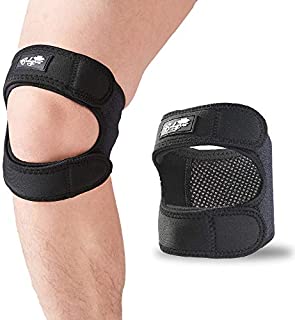 Patellar Tendon Support Strap (Large), Knee Pain Relief Adjustable Neoprene Knee Strap for Running, Arthritis, Jumper, Tennis Injury Recovery