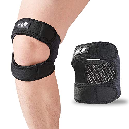 Patellar Tendon Support Strap (Large), Knee Pain Relief Adjustable Neoprene Knee Strap for Running, Arthritis, Jumper, Tennis Injury Recovery