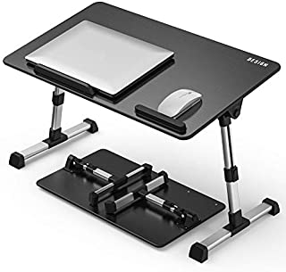 [Large Size] Besign Adjustable Latop Table, Portable Standing Bed Desk, Foldable Sofa Breakfast Tray, Notebook Computer Stand for Reading and Writing  Black