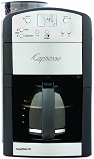 Capresso 464.05 CoffeeTeam GS 10-Cup Digital Coffeemaker with Conical Burr Grinder, Glass Carafe