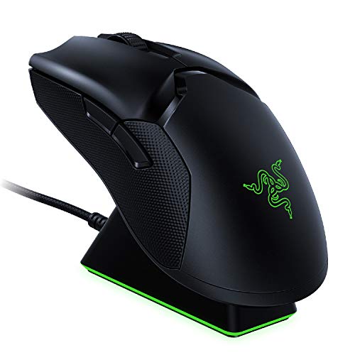 Razer Viper Ultimate Hyperspeed Lightest Wireless Gaming Mouse & RGB Charging Dock: Fastest Gaming Mouse Switch - 20K DPI Optical Sensor - Chroma Lighting - 8 Programmable Buttons - 70 Hr Battery