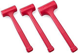 3-Piece Premium Dead Blow Hammer and Unicast Mallet Set - Include 16-oz (1 lb), 32-oz (2 lb) and 48-oz (3 lb) | Rebound Resistant, Non-Marring and Non-Sparking Design