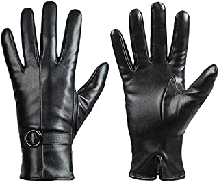 Womens Winter Leather Gloves Touchscreen Texting Warm Driving Lambskin Gloves