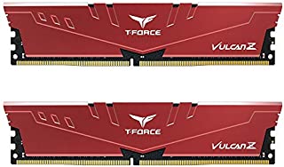 TEAMGROUP T-Force Vulcan Z DDR4 16GB Kit (2x8GB) 3000MHz (PC4-24000) CL16 Desktop Memory Module Ram (Red) - TLZRD416G3000HC16CDC01