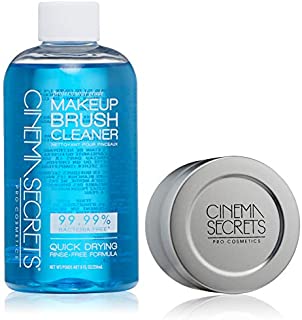 Cinema Secrets Pro Cosmetics Professional Makeup Brush Cleaner Pro Starter Kit 8Fl Oz +Tin