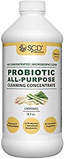 SCD Probiotics Probiotic All Purpose Cleaning Concentrate - Ultra Concentrated Multi Surface Cleaner, Cleaning Spray Refill, Kitchen and Household Cleaner - Safe for Kids and Pets - Lemongrass 16.9 oz