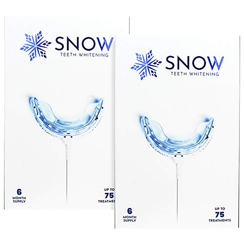 Snow Teeth Whitening At Home System  The Original All In One Kit For Regular and Sensitive Teeth - Safe For Braces, Enamel, Veneers, And Crowns (2 Pack)