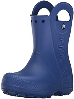 Crocs Kids' Handle It Rain Boots, Easy On for Toddlers, Boys, Girls, Lightweight and Waterproof, Cerulean Blue, 11 M US Little Kids