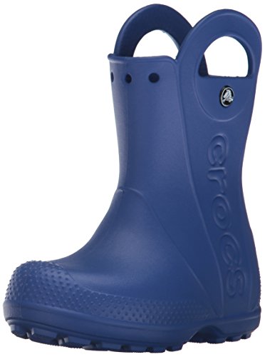 Crocs Kids' Handle It Rain Boots, Easy On for Toddlers, Boys, Girls, Lightweight and Waterproof, Cerulean Blue, 2 M US Little Kids