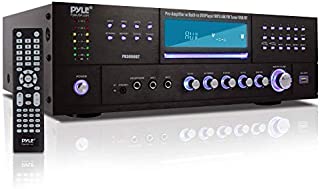 4-Channel Home Theater Bluetooth Preamplifier - 3000 Watt Stereo Speaker Home Audio Receiver Preamp w/ Radio, USB, 2 Microphone w/ Echo for Karaoke, CD DVD Player, LCD, Rack Mount - Pyle PD3000BT