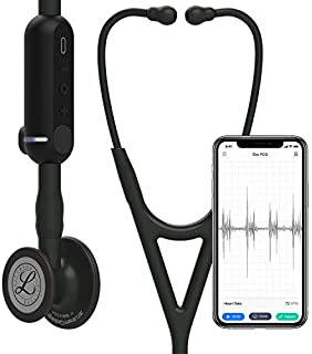 3M Littmann CORE Digital Stethoscope, Black Chestpiece, Tube, Stem and Headset, 27 inch, 8480