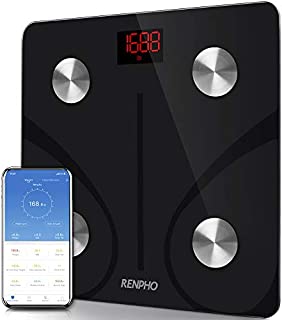 RENPHO Body Fat Scale Smart BMI Scale Digital Bathroom Wireless Weight Scale, Body Composition Analyzer with Smartphone App sync with Bluetooth, 396 lbs - Black