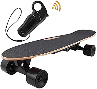 Electric Skateboard with Remote Control for Adults, 7 Layers Maple Longboard, 12 MPH Top Speed, 10 Miles Range (US Stock)