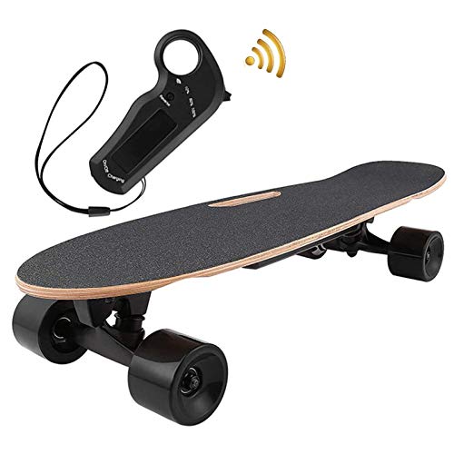 Electric Skateboard with Remote Control for Adults, 7 Layers Maple Longboard, 12 MPH Top Speed, 10 Miles Range (US Stock)