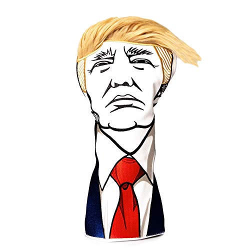 Pins & Aces Keep America Great Premium Driver Wood Headcover - Quality Leather, Hand-Made 1 Wood Head Cover - Style and Customize Your Golf Bag - Tour Inspired, Donald Trump Golf Design