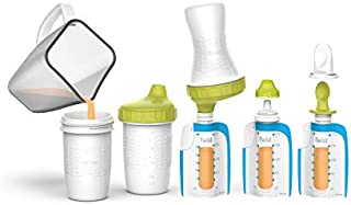 Kiinde Foodii Baby Food Maker System for Homemade Squeeze Pouches with Reusable Spouts, Spoons, Food Storage Pouch Starter Kit for Babies and Toddlers