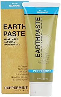 Redmond Earthpaste - Natural Non-Fluoride Toothpaste, 4 Ounce Tube (12 Pack, Peppermint)