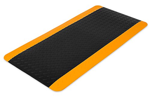 Internets Best Anti Fatigue Comfort Mat - Cushioned Non-Slip Workshop Garage Office Standing Desk Mat - Ergonomic Floor Mat for Market Booths - Waterproof - 38.75 x 19.75 inches - Black