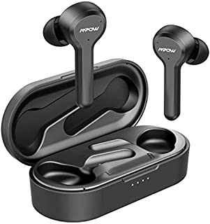 Wireless Earbuds,Mpow M9 4-mic Noise Cancelling CVC 8.0 True Wireless Bluetooth 5.0 Earphones in-Ear,Touch Control Stereo Bass Sport Headphones,40H Playing Time/USB-C/IPX8 Waterproof,Three modos,Black