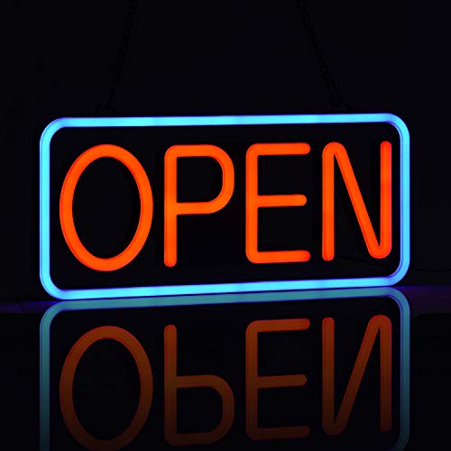 LED Neon Open Sign for BusinessUltra-Long Power CordTwo Modes Flashing & Steady Light, 21